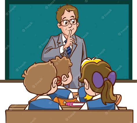 Classroom Silence Signal - Teacher Teaching with Quiet Gesture #3536463 | Clipart Library