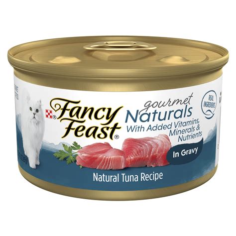 Purina Fancy Feast Gourmet Naturals Wet Cat Food Tuna, 3 oz Cans (12 ...
