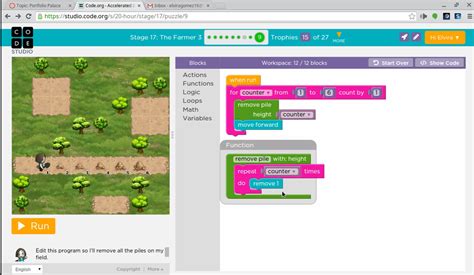 Code.org Lesson 3.11 的图像结果