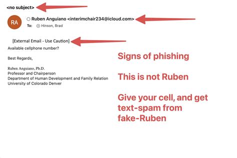 Beware signs of phishing – SEHD Impact