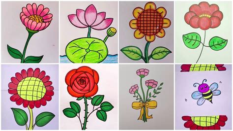 How To Draw Flowers For Kids
