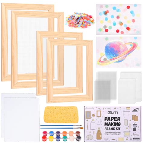 Amazon.com: Caydo 18 Pieces Paper Making Kit Includes A5, A6 Size ...