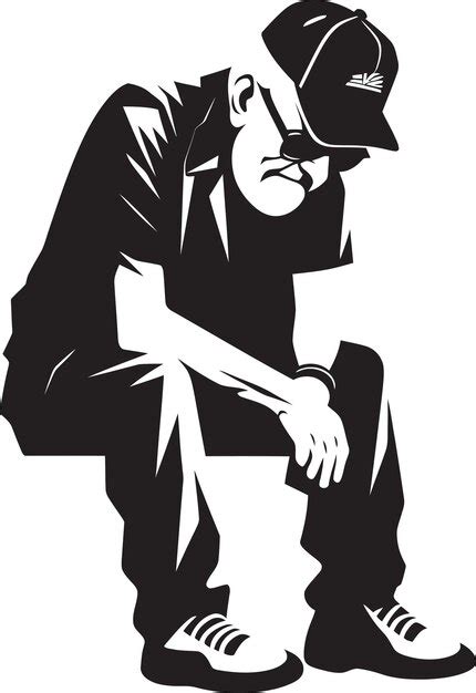 Vigilante cansado emblema icônico da fadiga defensor doloroso símbolo ...