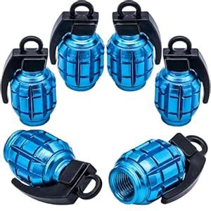 MEAJOO 6 PCS Tire Valve Stem Caps, Aluminium Alloy Car Wheel Tire Valve ...