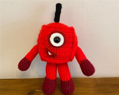 Number 1 Toy, Inspired by Numberblocks, Crochet 1, Counting Soft Toy ...