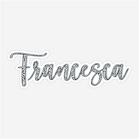 "Francesca name, Dalmatian pattern Francesca first name" Sticker for ...