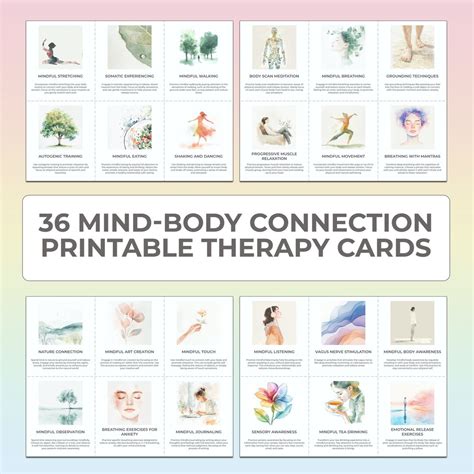 Mind-body Connection, Therapy Cards, Body Mind Connection Exercises ...