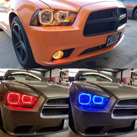 2011 - 2014 Dodge Charger Headlight Color Changing RGB Halo Pre-Built ...