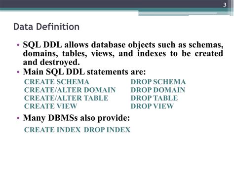 Image result for SQL Data Definition Example