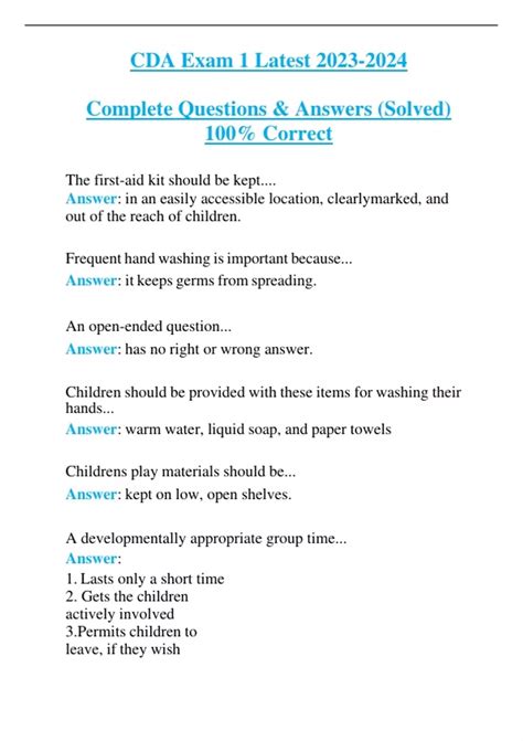 Image result for CDA Sample Exam Questions