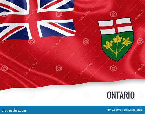 Ontario Flag Waving Vector Illustration On White Background. Provinces ...
