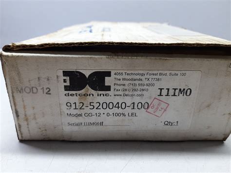 Detcon 912-520040-100 PCB CG-12*0-100% LEL Model 12 Combustible Gas Mo ...