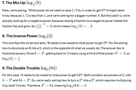 Single Logarithm Examples 的图像结果
