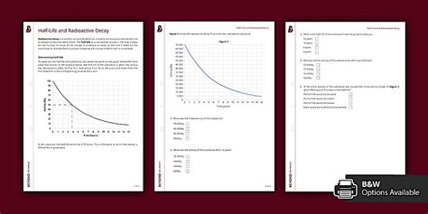 Half-Life and Radioactive Decay Graph Worksheet | Beyond