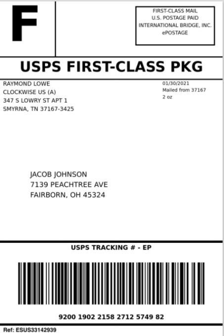 Usps Priority Mail Label Template