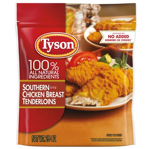Tyson Southern Style Breaded Chicken Breast Tenderloins, 1.56 lb Bag ...