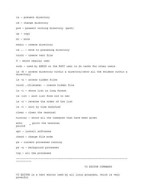 Image result for File and Directory Commands in Linux PDF