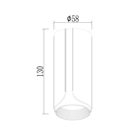 Plafón de techo Gobi Blanco Arenado (1xGU10)