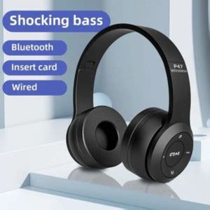GDS IUH-HD Bass Bluetooth Portable Headphone with Mic,Stereo FM,SD Card ...