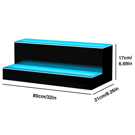 Hsgav Led Lighted Liquor Bottle Display 2 Step Illuminated Bottle ...