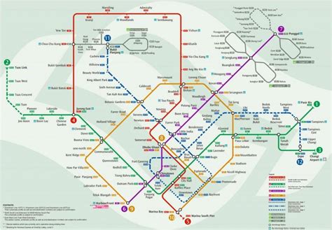 Mtr station map map - Map of mtr station map (Singapore)