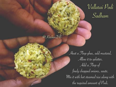 Vallarai Sadham Podi – KitchenDB – My Passion for Healthy Cooking