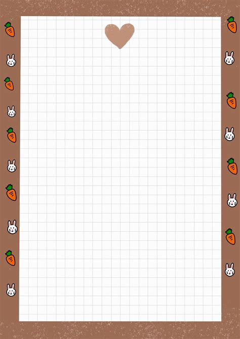 𝓒𝓾𝓽𝓮 𝓫𝓻𝓸𝔀𝓷 𝔀𝓻𝓲𝓽𝓲𝓷𝓰 𝓼𝓱𝓮𝓮𝓽 𝔀𝓲𝓽𝓱 𝓻𝓪𝓫𝓫𝓲𝓽𝓼 𝓪𝓷𝓯 𝓬𝓪𝓻𝓻𝓸𝓽𝓼 | Writing paper ...