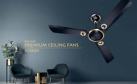 Buy Polycab ELANZA HIGH SPEED PREMIUM CEILING FAN 900MM MATT BLACK ...