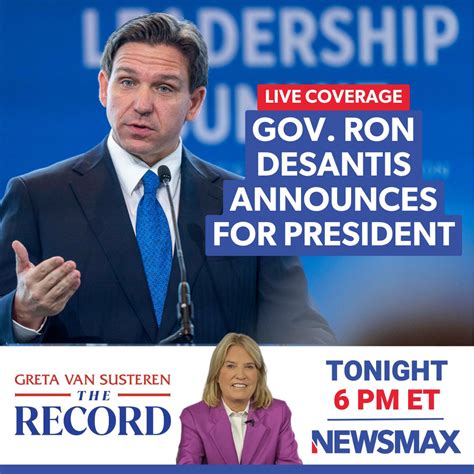TONIGHT: Florida Gov. Ron DeSantis announces his 2024 presidential ...