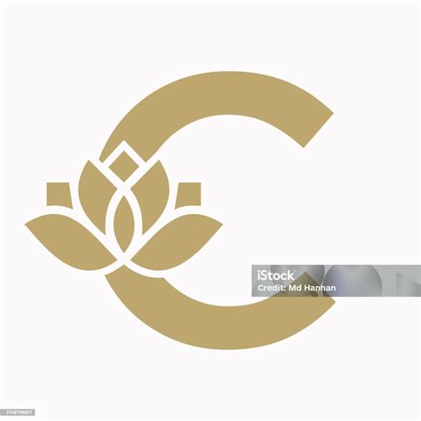 Letter C Flower Concept For Botanic Symbol Beauty Sign Stock Illustration - Download Image Now ...