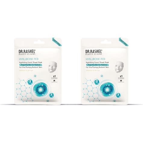 Buy DR.RASHEL Hyaluronic Face Sheet Mask With Serum For Women and Men ...