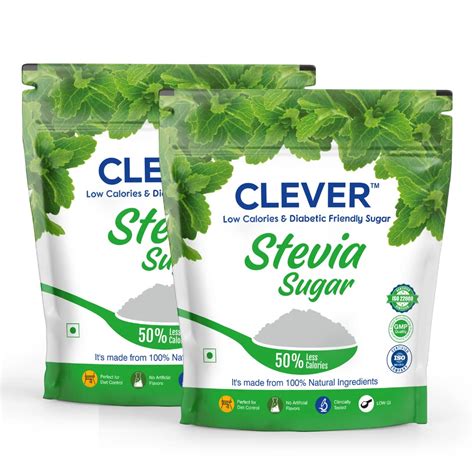 Clever Stevia Sugar 400gm Low Calories Diabetic friendly sugar : Amazon ...