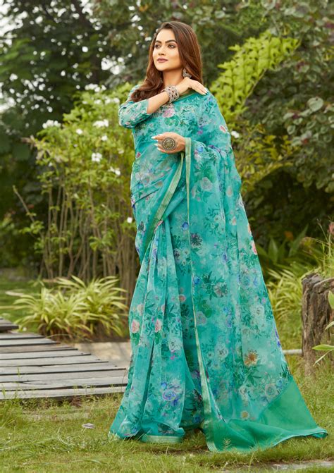 Sangam Nupur Organza Digital Print Sarees