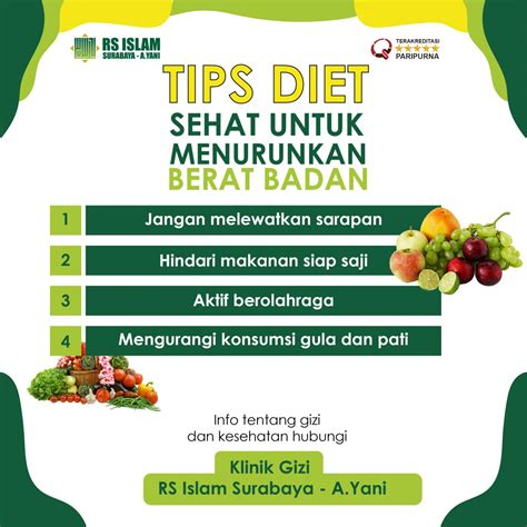 tips diet sehat tanpa olahraga