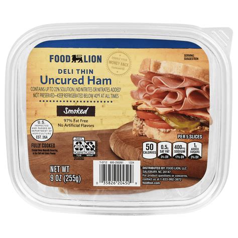 Food Lion Deli Thin Smoked Uncured Ham (9 oz) Delivery or Pickup Near ...