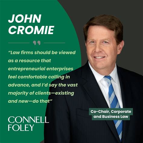 John D. Cromie, co-chair of Connell Foley LLP’s Corporate and Business ...