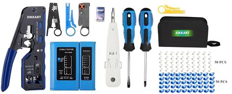 Buy XIKKART Crimping Tool RJ45, Wire Cutter, Tool Kit, Cat5 Cat5e Cat6 ...