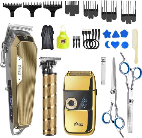 Amazon.com: DSP® Professional Barber Clippers Set for Men - Cordless ...