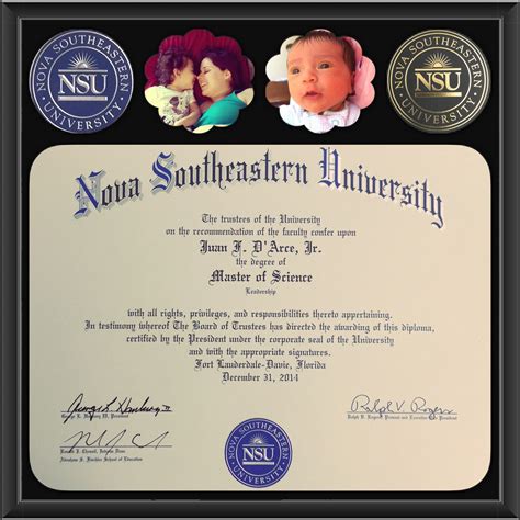 Master of Science in Leadership degree in hand from Nova Southeastern ...