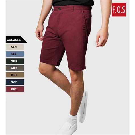 FOS x Navy & Navy Men's | Chino Bermuda Short Pants | Shopee Malaysia