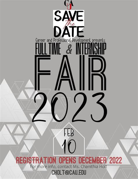 Save the Date! Career Fair February 10, 2023 – Career and Professional ...