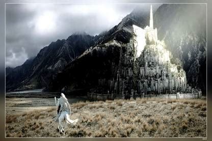 The Lord Of The Rings Gandalf Minas Tirith Movies Matte Finish Poster ...