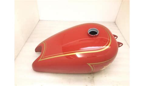 BSA B31 Red Painted Steel Fuel Petrol Tank With Brass Cap & Tap-(Fits For)