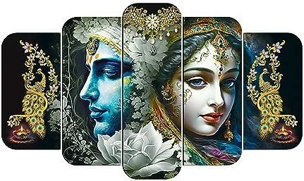 Casa Rica radha krishna photo frame painting wall hanging home decor ...