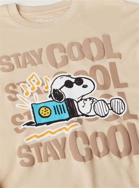 Buy Girls Snoopy Print Oversized T-shirt Online at just Rs. 499.0 ...