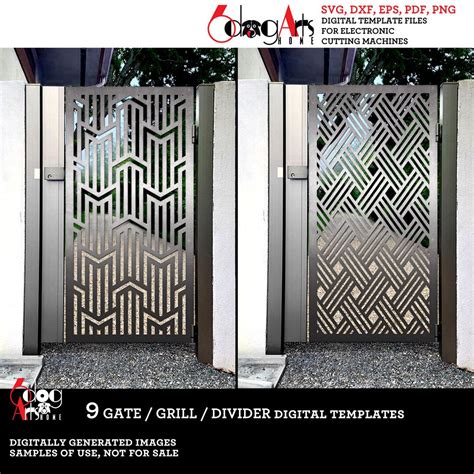 Buy 9 Gate Grill Partition Templates Digital Svg Dxf Files Room Screen ...