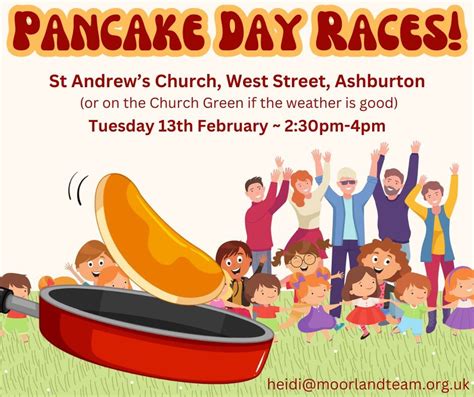 PANCAKE DAY RACES!, St Andrew's Church, Ashburton, Devon, Newton Abbot ...