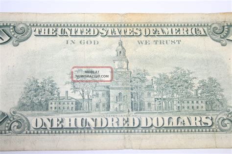 1977 Hundred Dollar Bill Old Small Head Design 100 Note From Frb Dallas