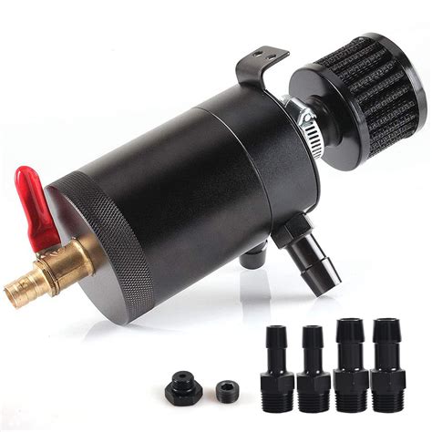 Buy WENJTP Oil Catch Can Kit with 4 Adapters + Breather Filter Drain ...