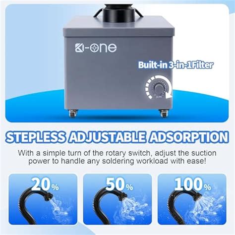 KOONE Solder Fume Extractor, 240m3/h Strong Suction with India | Ubuy